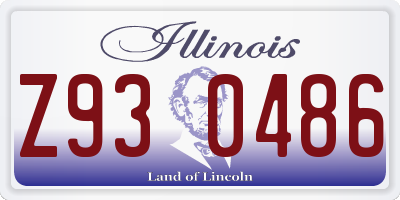 IL license plate Z930486