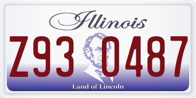 IL license plate Z930487