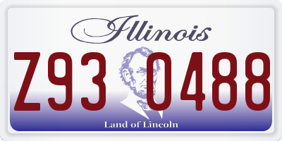 IL license plate Z930488