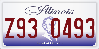IL license plate Z930493
