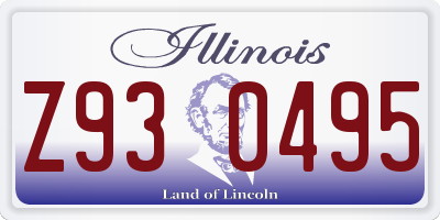 IL license plate Z930495