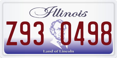 IL license plate Z930498