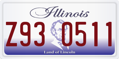 IL license plate Z930511