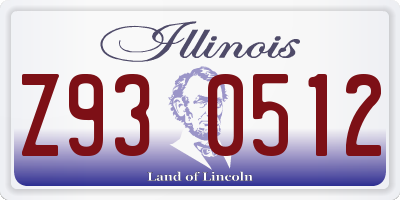 IL license plate Z930512