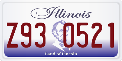 IL license plate Z930521