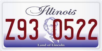IL license plate Z930522