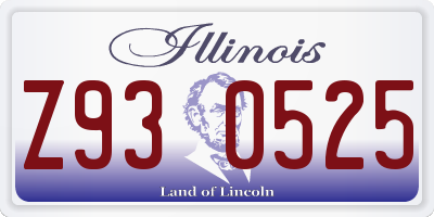 IL license plate Z930525