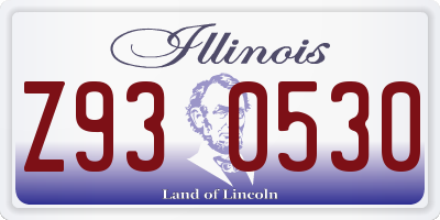 IL license plate Z930530