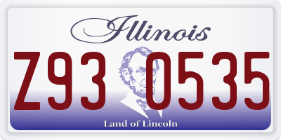 IL license plate Z930535