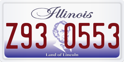 IL license plate Z930553