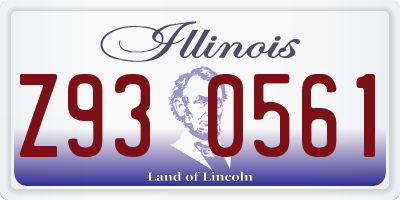 IL license plate Z930561