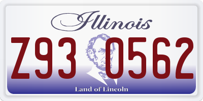 IL license plate Z930562