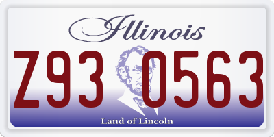 IL license plate Z930563