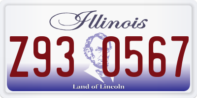 IL license plate Z930567