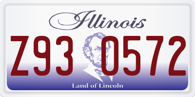 IL license plate Z930572
