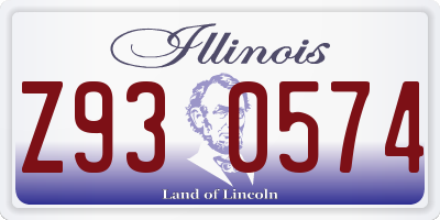 IL license plate Z930574