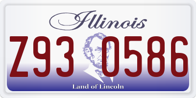 IL license plate Z930586