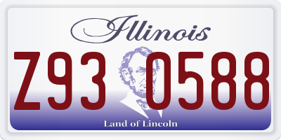 IL license plate Z930588