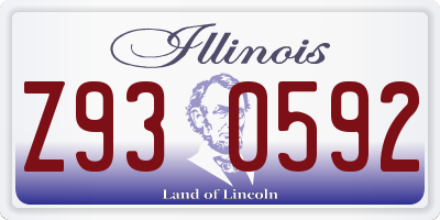 IL license plate Z930592