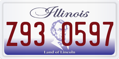 IL license plate Z930597