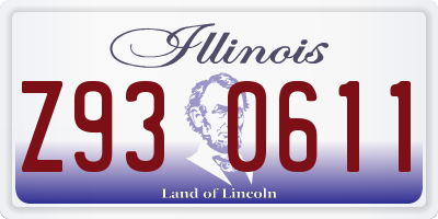 IL license plate Z930611