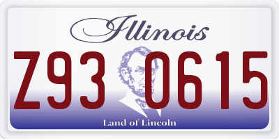 IL license plate Z930615
