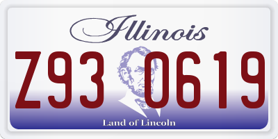 IL license plate Z930619