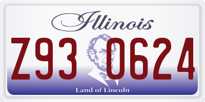 IL license plate Z930624