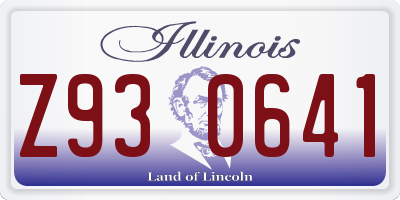 IL license plate Z930641