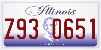 IL license plate Z930651