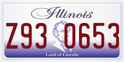 IL license plate Z930653