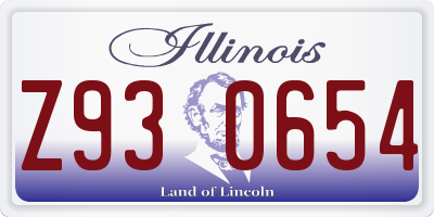 IL license plate Z930654