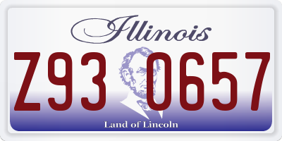 IL license plate Z930657