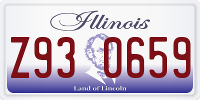 IL license plate Z930659