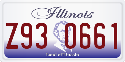 IL license plate Z930661