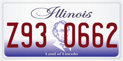 IL license plate Z930662