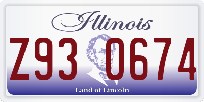 IL license plate Z930674