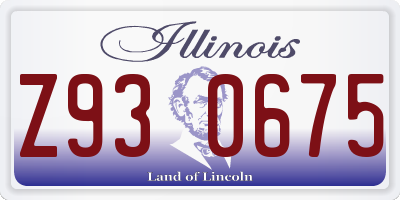 IL license plate Z930675