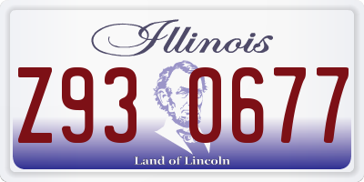IL license plate Z930677