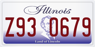 IL license plate Z930679