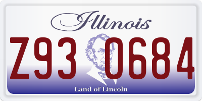IL license plate Z930684