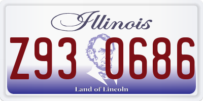 IL license plate Z930686