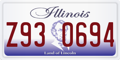 IL license plate Z930694