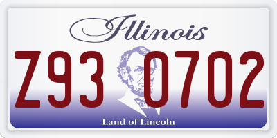 IL license plate Z930702