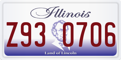 IL license plate Z930706