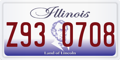 IL license plate Z930708