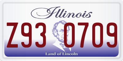 IL license plate Z930709