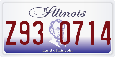 IL license plate Z930714