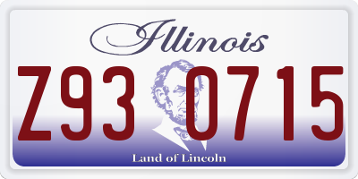IL license plate Z930715