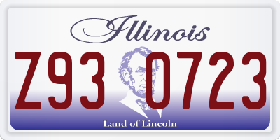 IL license plate Z930723